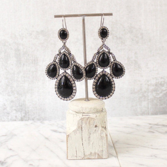 ✂️ Huge Lee Angel Statement Earrings - Picture 2 of 6